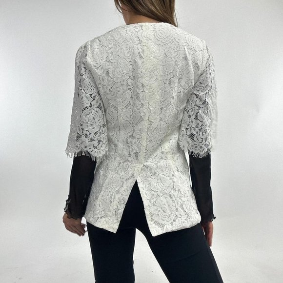 90s style lace jacket blazer - Picture 8 of 8